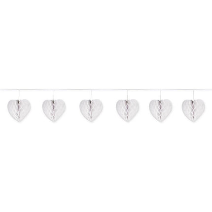 Hartjes Slinger Wit Honeycomb 4m van Folat koop je bij Partywinkel
