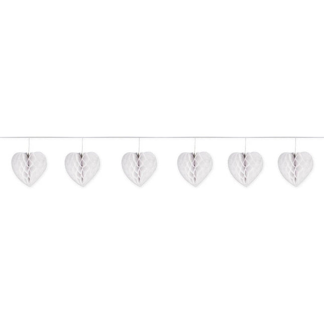 Hartjes Slinger Wit Honeycomb 4m van Folat koop je bij Partywinkel