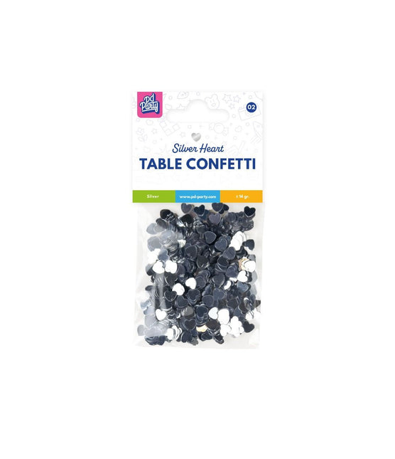 Hartjes Tafelconfetti Zilver 14gr van Paper Dreams koop je bij Partywinkel
