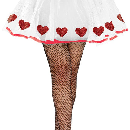 Hartjes Tutu Wit Rood van Fiestas Guirca koop je bij Partywinkel