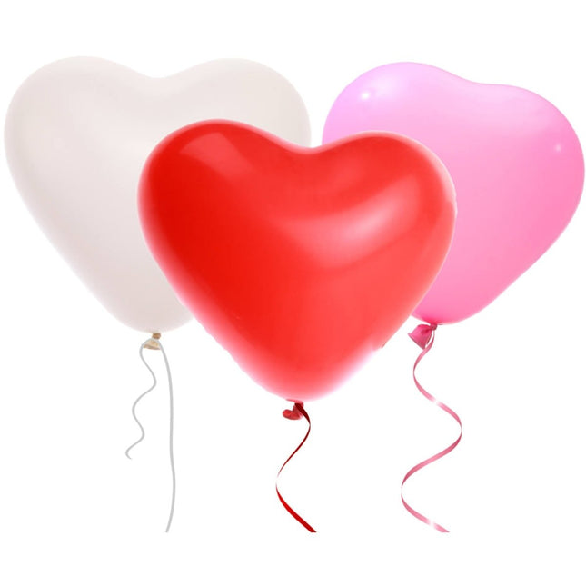 Rood Roze Hartjes Ballonnen 30cm 8st van Folat koop je bij Partywinkel