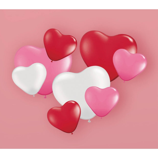 Hartvormige Ballonnen Set - 8 stuks van Folat koop je bij Partywinkel