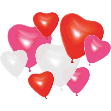 Hartvormige Ballonnen Set - 8 stuks van Folat koop je bij Partywinkel