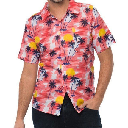 Hawai Shirt Rood van Partychimp koop je bij Partywinkel