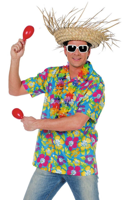Hawaii Blouse Blauw van Wilbers & Wilbers koop je bij Partywinkel