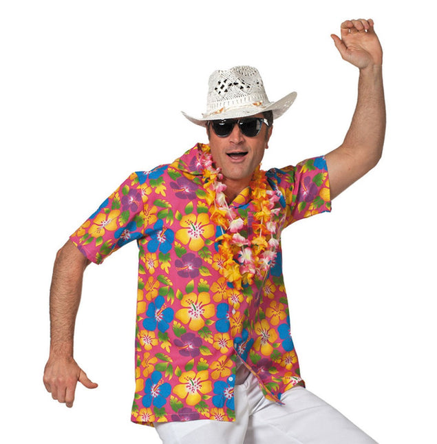 Hawaii Blouse Roze van Wilbers & Wilbers koop je bij Partywinkel