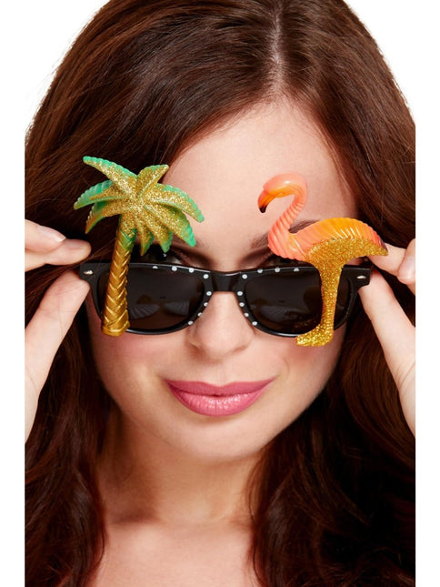 Hawaii Bril Flamingo van Smiffys koop je bij Partywinkel