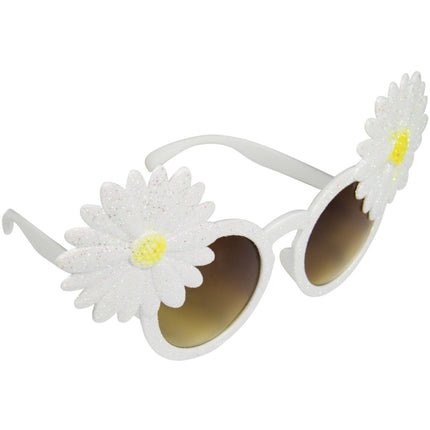 Hawaii Bril Witte Bloemen van Folat koop je bij Partywinkel