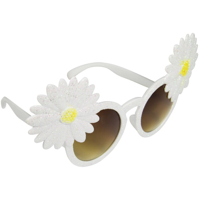 Hawaii Bril Witte Bloemen van Folat koop je bij Partywinkel