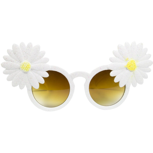 Hawaii Bril Witte Bloemen van Folat koop je bij Partywinkel