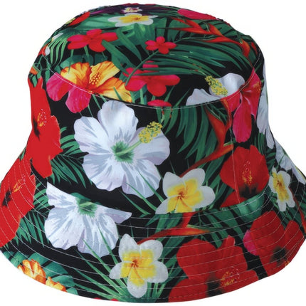 Hawaii Bucket Hat Bloemen van Fiestas Guirca koop je bij Partywinkel