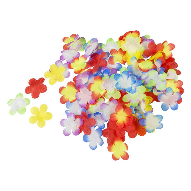Hawaii Decoratie Bloemen Gekleurd 4,5cm 300st van Boland koop je bij Partywinkel