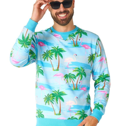 Hawaii Flamingo Trui Heren OppoSuits van OppoSuits koop je bij Partywinkel