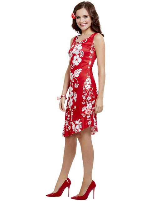 Hawaii Jurk Rood M van Smiffys koop je bij Partywinkel