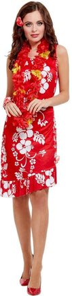 Hawaii Jurk Rood M van Smiffys koop je bij Partywinkel