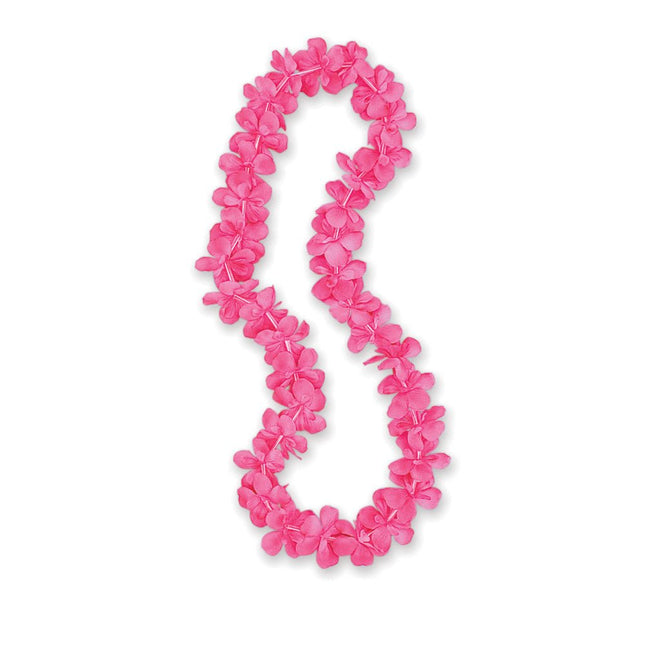 Hawaii Krans Roze Deluxe van Unique koop je bij Partywinkel