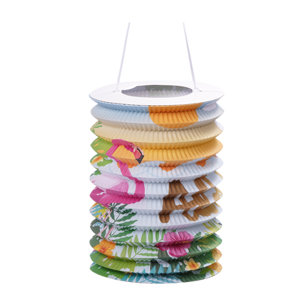 Hawaii Lampion Gekleurd 25cm 2st van WeFiesta koop je bij Partywinkel