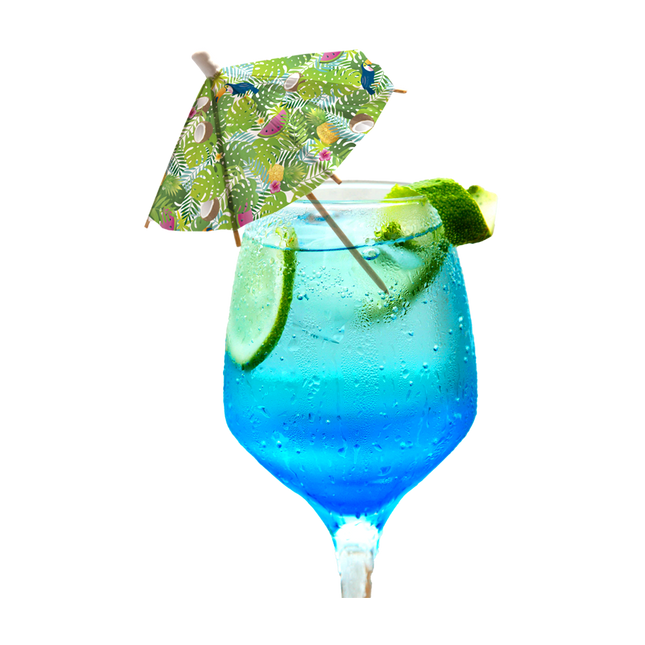 Hawaii Parasol Prikkers Aloha 18cm 6st van WeFiesta koop je bij Partywinkel