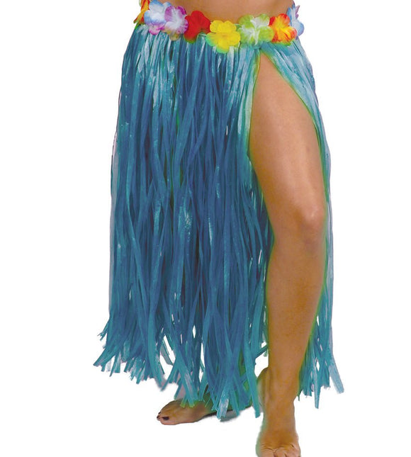 Hawaii Rokje Blauw 75cm van Fiestas Guirca koop je bij Partywinkel