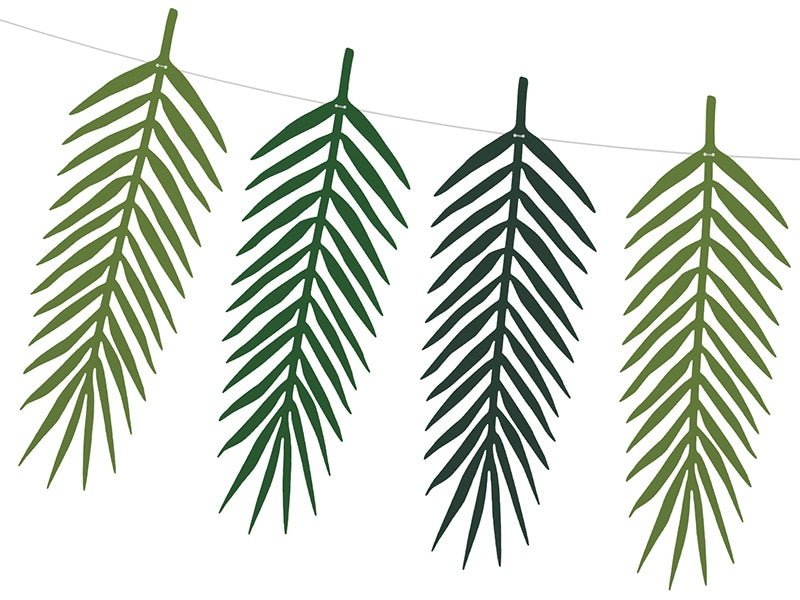 Hawaii Slinger Palmblad 1,25cm van Partydeco koop je bij Partywinkel