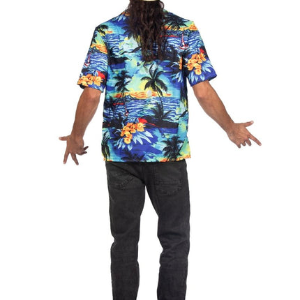 Hawaii Blouse Heren Palmboom van Wilbers & Wilbers koop je bij Partywinkel