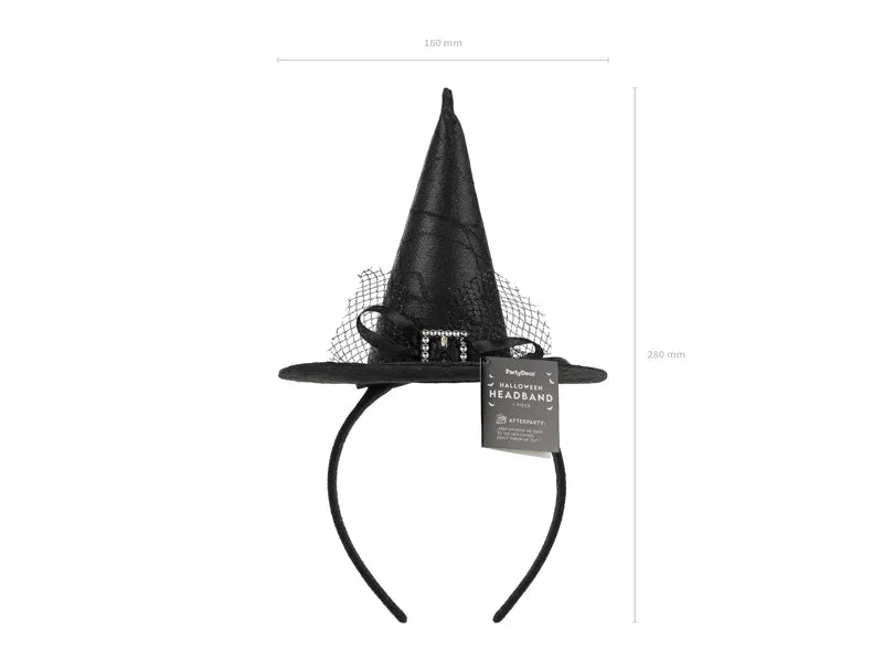 Heks Haarband Zwart Heksenhoed van Partydeco koop je bij Partywinkel