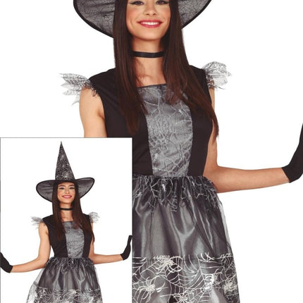 Heks Halloween Kostuum Dames Zilver van Fiestas Guirca koop je bij Partywinkel
