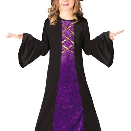 Heks Halloween Kostuum Kind fluweel van Fiestas Guirca koop je bij Partywinkel