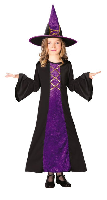 Heks Halloween Kostuum Kind fluweel van Fiestas Guirca koop je bij Partywinkel