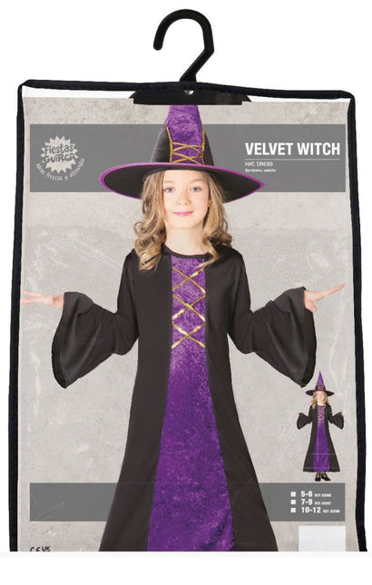 Heks Halloween Kostuum Kind fluweel van Fiestas Guirca koop je bij Partywinkel