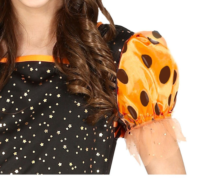Heks Halloween Kostuum Meisje Oranje van Fiestas Guirca koop je bij Partywinkel