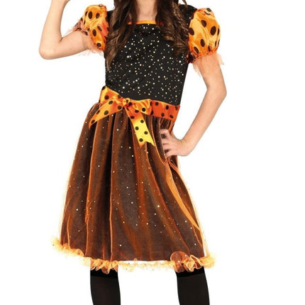 Heks Halloween Kostuum Meisje Oranje van Fiestas Guirca koop je bij Partywinkel