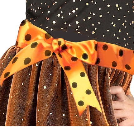 Heks Halloween Kostuum Meisje Oranje van Fiestas Guirca koop je bij Partywinkel