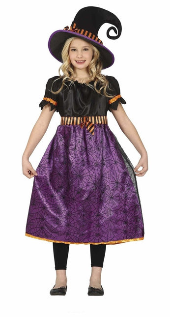Heks Halloween Kostuum Meisje Paars Zwart van Fiestas Guirca koop je bij Partywinkel