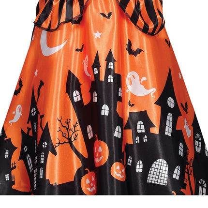 Heks Halloween Kostuum Meisje Pompoen Oranje van Fiestas Guirca koop je bij Partywinkel