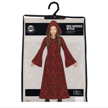 Heks Halloween Kostuum Meisje Rood van Fiestas Guirca koop je bij Partywinkel