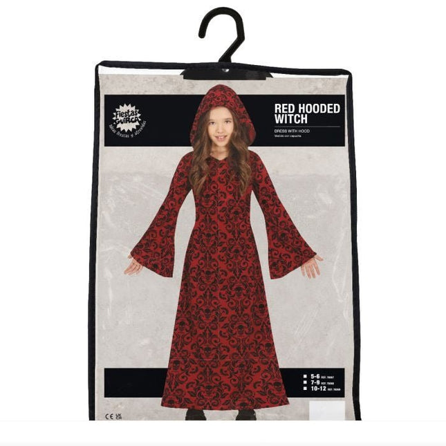 Heks Halloween Kostuum Meisje Rood van Fiestas Guirca koop je bij Partywinkel