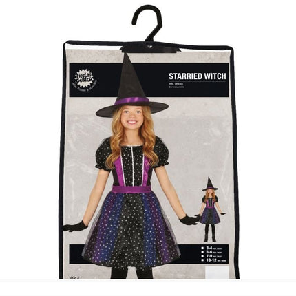 Heks Halloween Kostuum Meisje Ster Glitter van Fiestas Guirca koop je bij Partywinkel