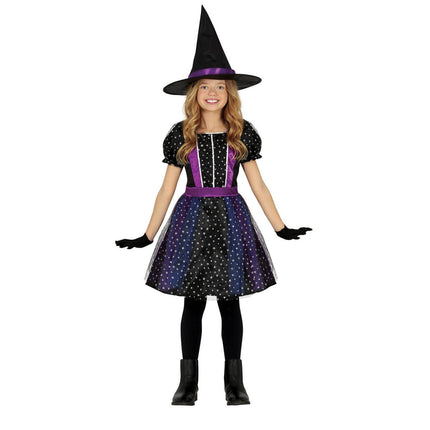 Heks Halloween Kostuum Meisje Ster Glitter van Fiestas Guirca koop je bij Partywinkel