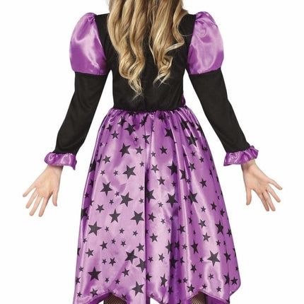 Heks Halloween Kostuum Meisje Sterren Paars van Fiestas Guirca koop je bij Partywinkel