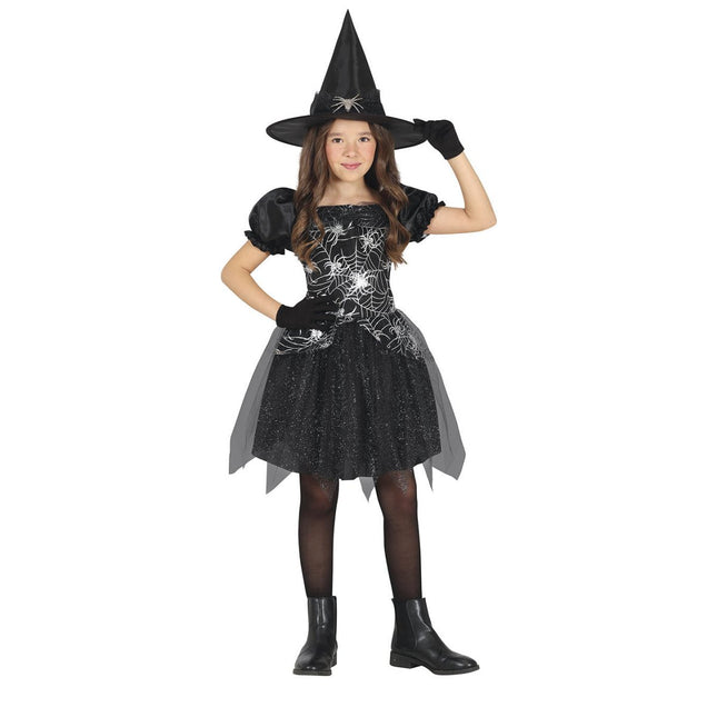 Heks Halloween Kostuum Meisje Zilver van Fiestas Guirca koop je bij Partywinkel