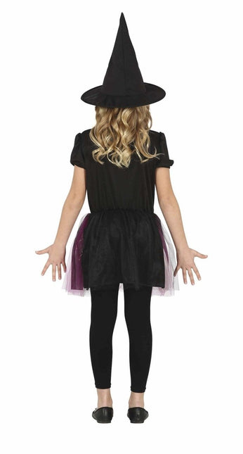 Heks Halloween Kostuum Meisje Zwart Paars van Fiestas Guirca koop je bij Partywinkel