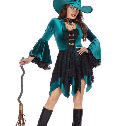 Heks Jurk Groen Dames van Wilbers & Wilbers koop je bij Partywinkel