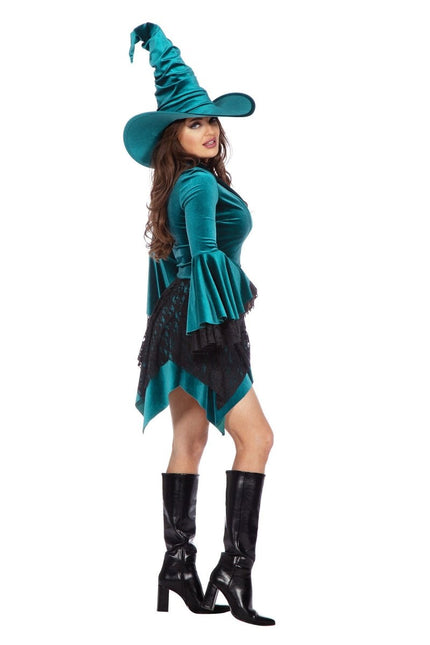 Heks Jurk Groen Dames van Wilbers & Wilbers koop je bij Partywinkel