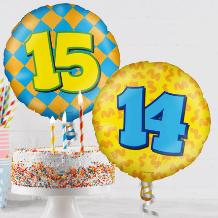 Helium Ballon 14 Jaar Gekleurd Leeg 46cm van Paper Dreams koop je bij Partywinkel