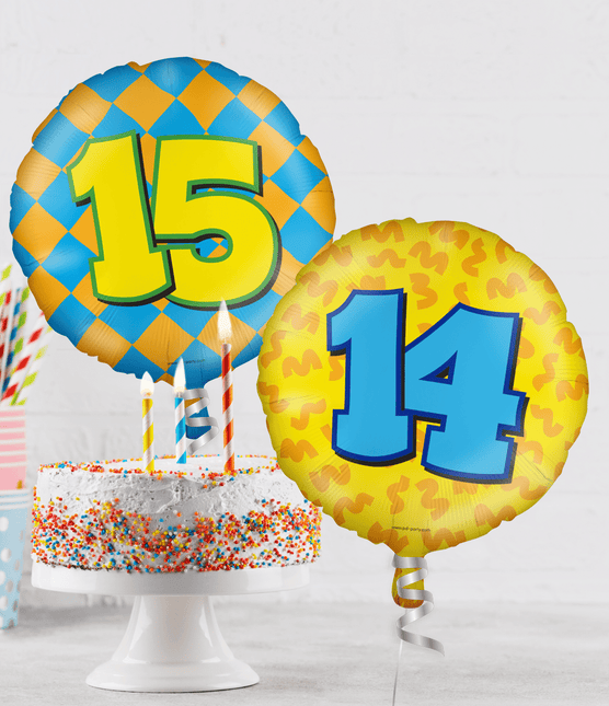 Helium Ballon 17 Jaar Gekleurd Leeg 46cm van Paper Dreams koop je bij Partywinkel