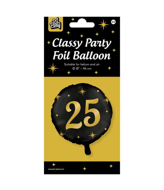 Helium Ballon 25 Jaar Leeg 30cm van Paper Dreams koop je bij Partywinkel