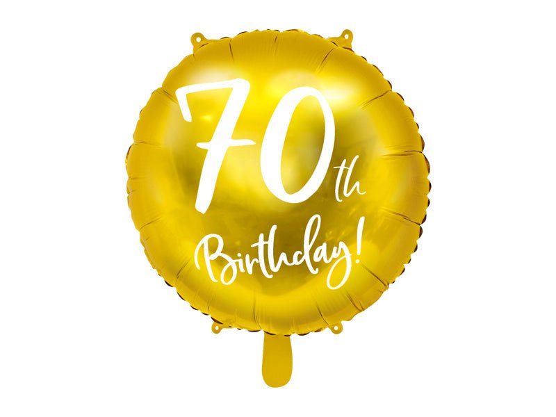 Helium Ballon 70Th Birthday Goud Leeg 45cm van Partydeco koop je bij Partywinkel