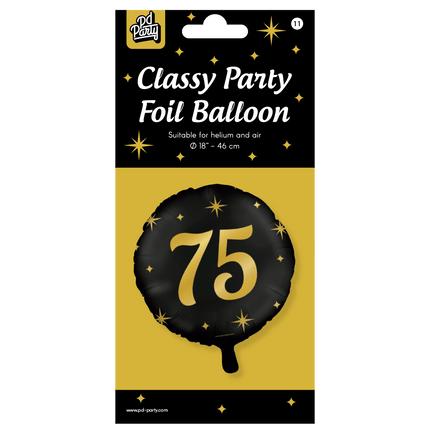 Helium Ballon 75 Jaar Leeg 30cm van Paper Dreams koop je bij Partywinkel