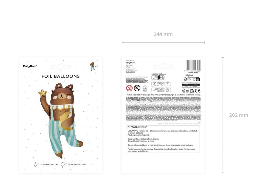 Helium Ballon Beer Leeg 90cm van Partydeco koop je bij Partywinkel